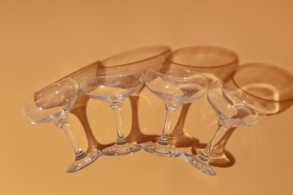 verres sur une table